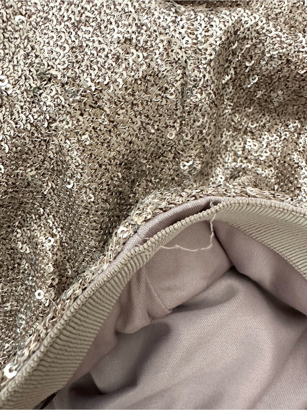 Sequin A-Line Skirt in Champagne Gold- Euro Summer / Party / Holiday - Picture 15 of 15